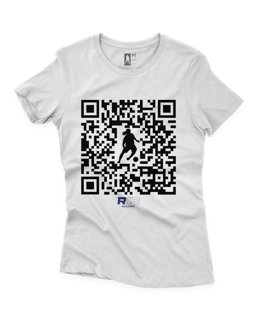 Camiseta Feminina Algodão QR Code Preto