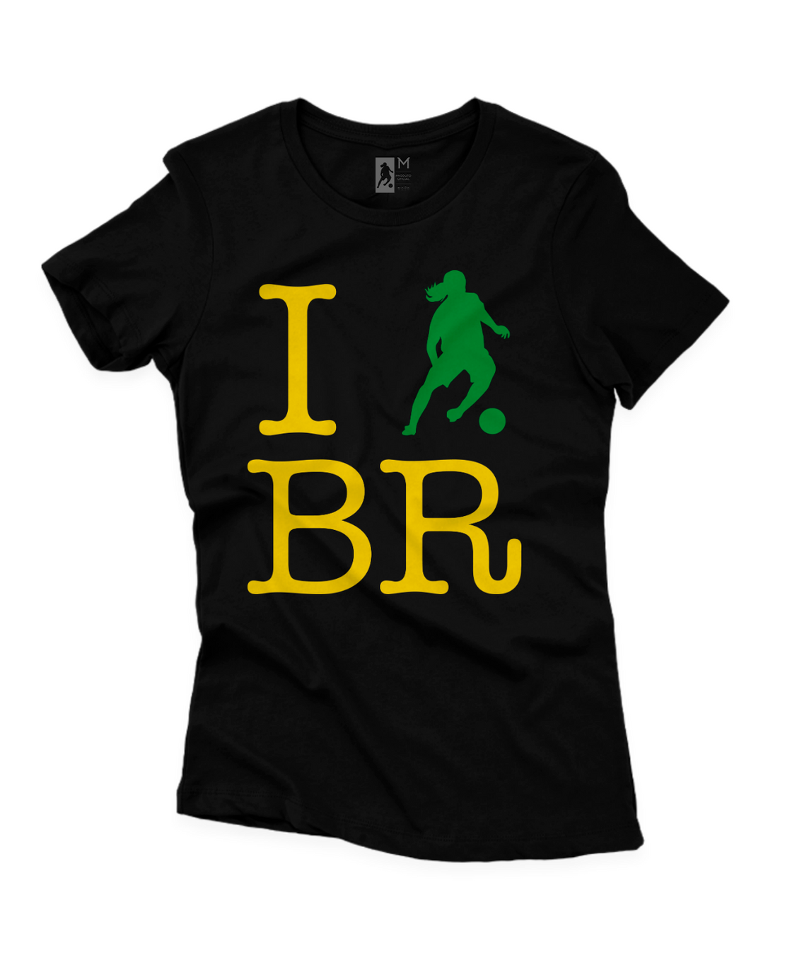 Camiseta Feminina Algodão BR Amarelo e Verde