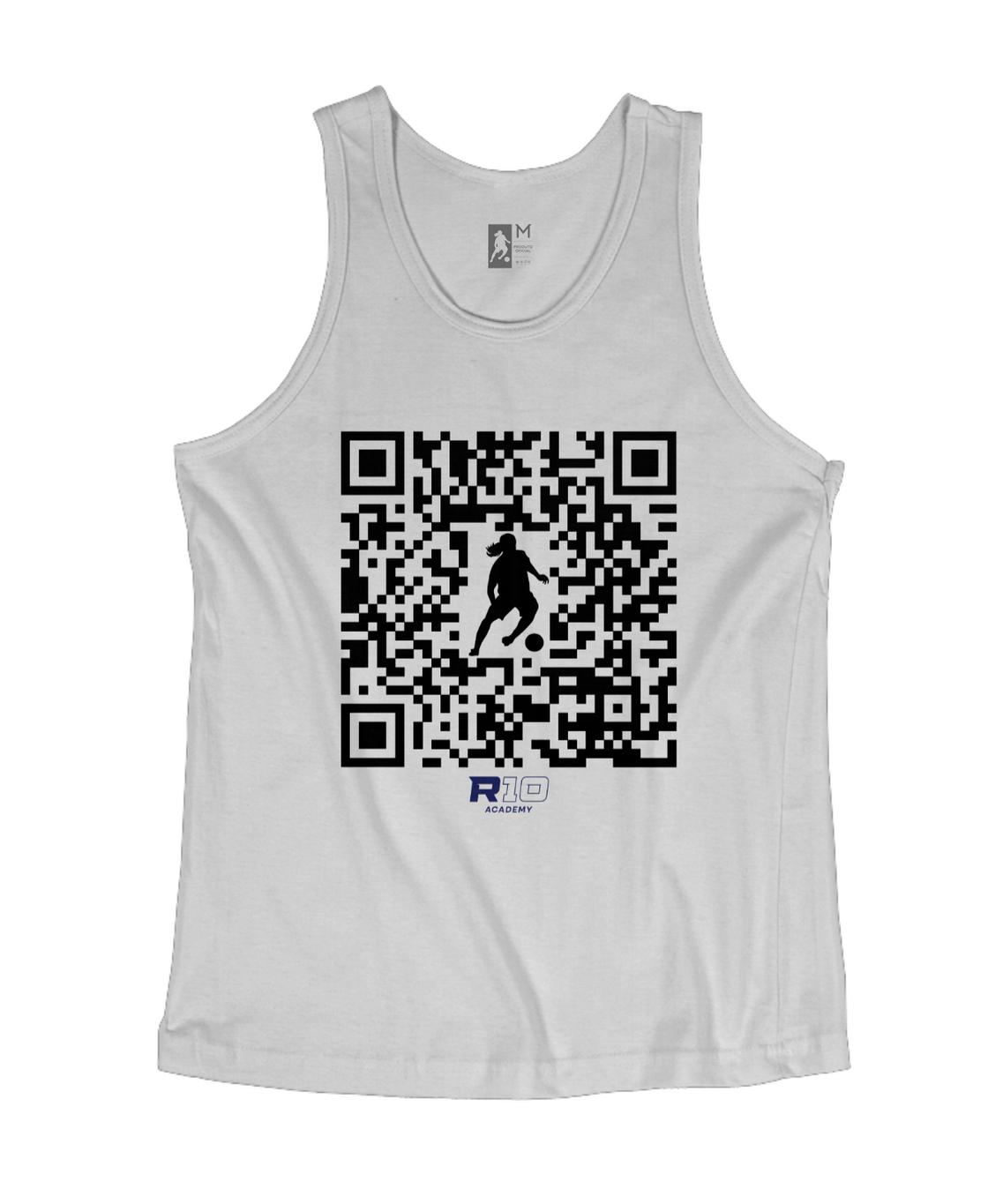 Regata Masculina Algodão QR Code Preto