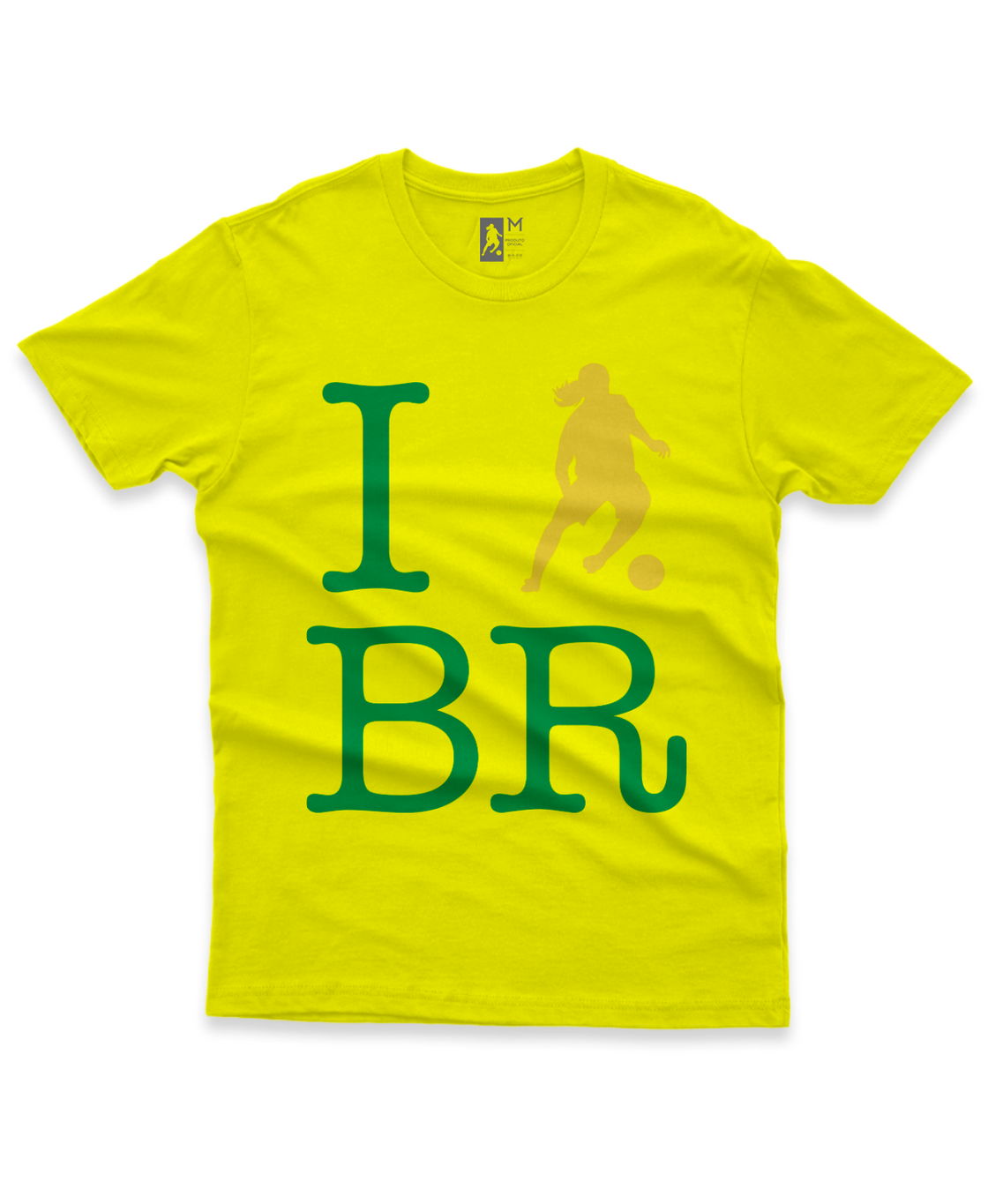 Camiseta Infantil Algodão BR Verde e Amarelo