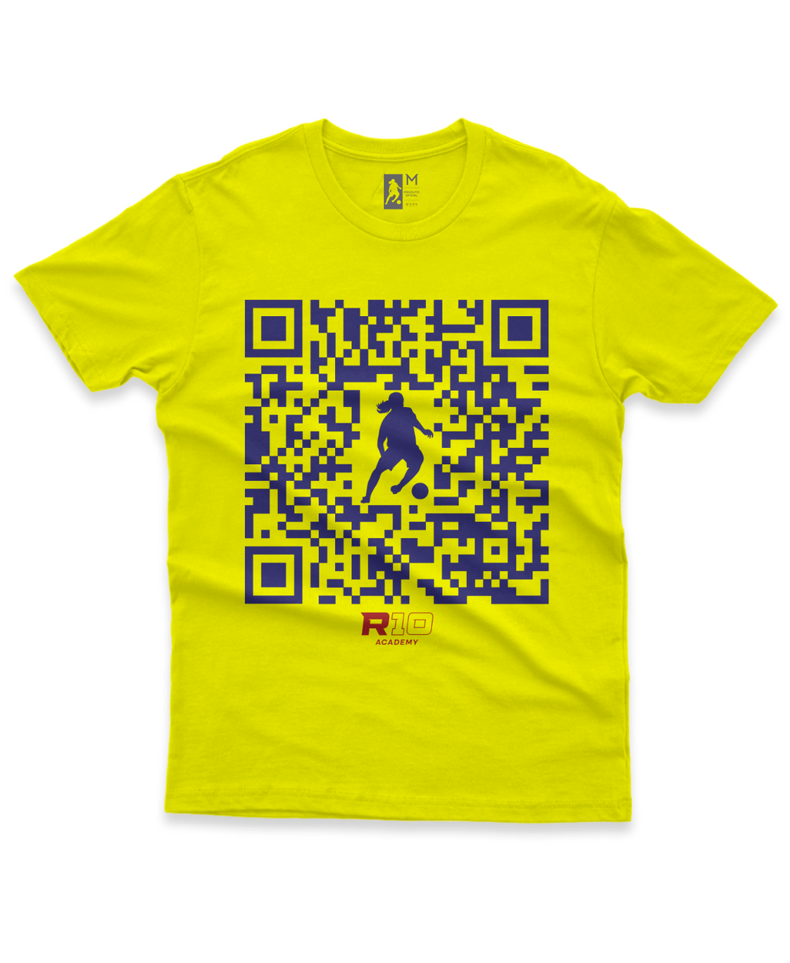 Camiseta Infantil Algodão QR Code Azul