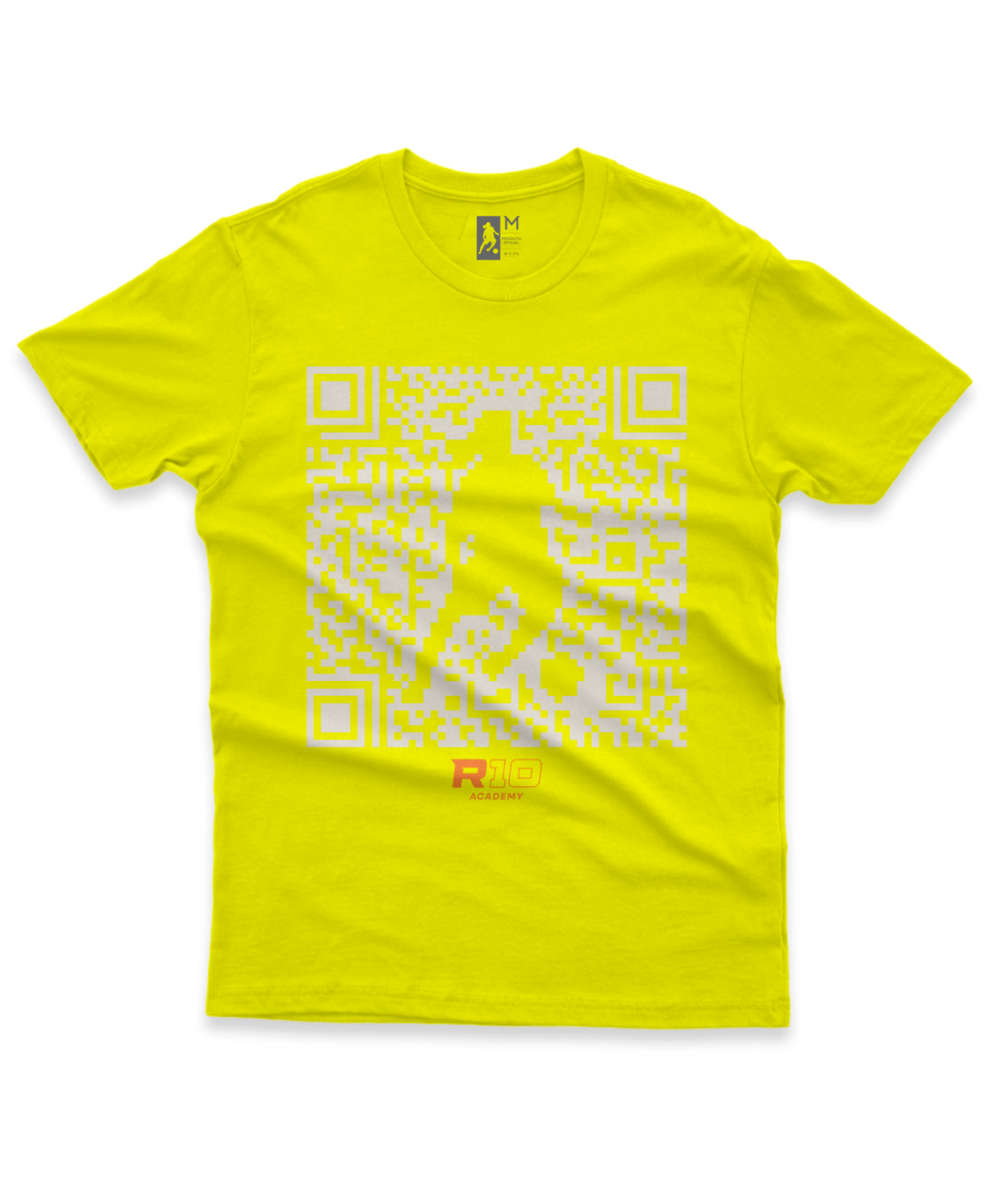 Camiseta Infantil Algodão QR Code Branco