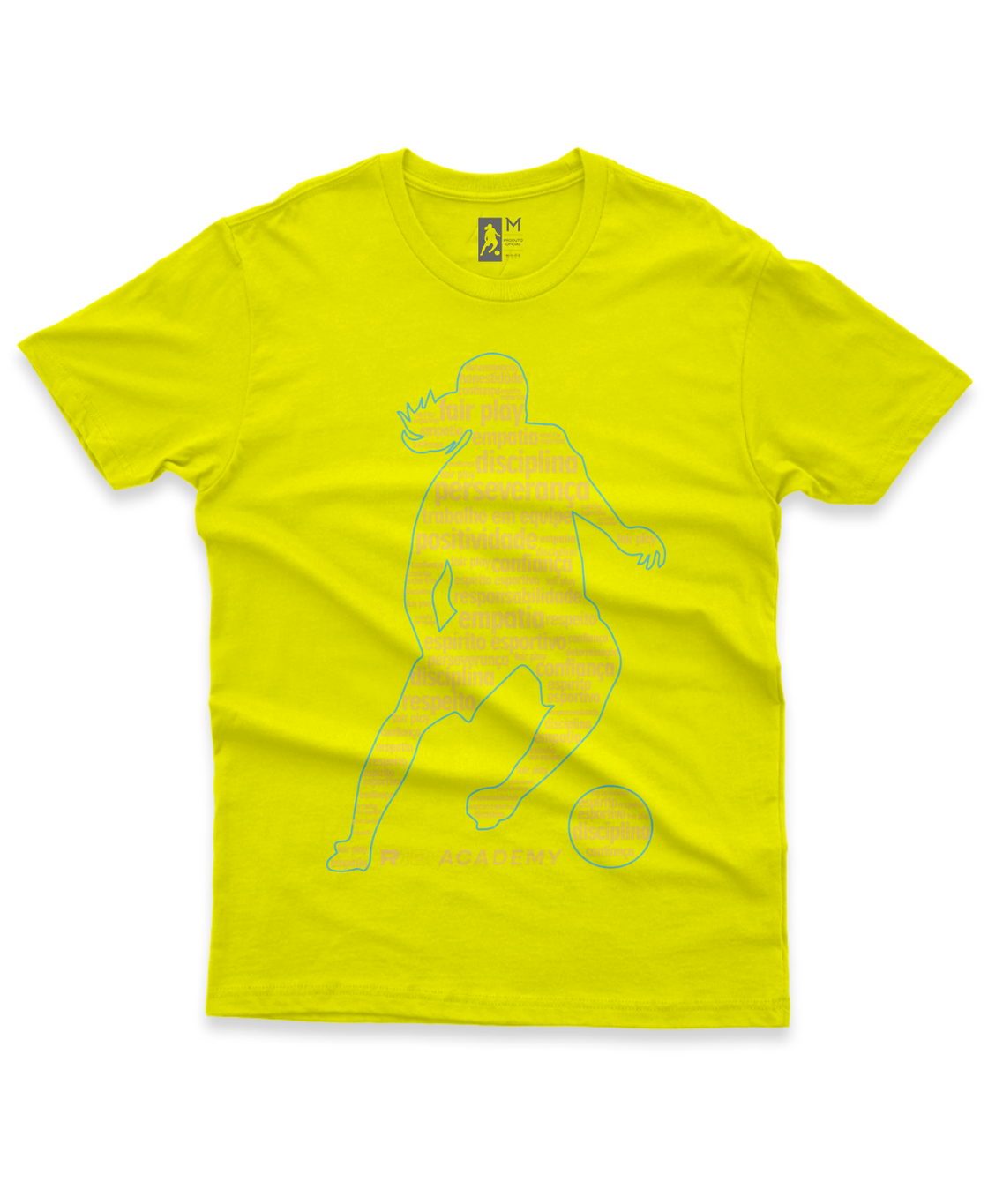 Camiseta Infantil Algodão Programa de Virtudes Amarelo