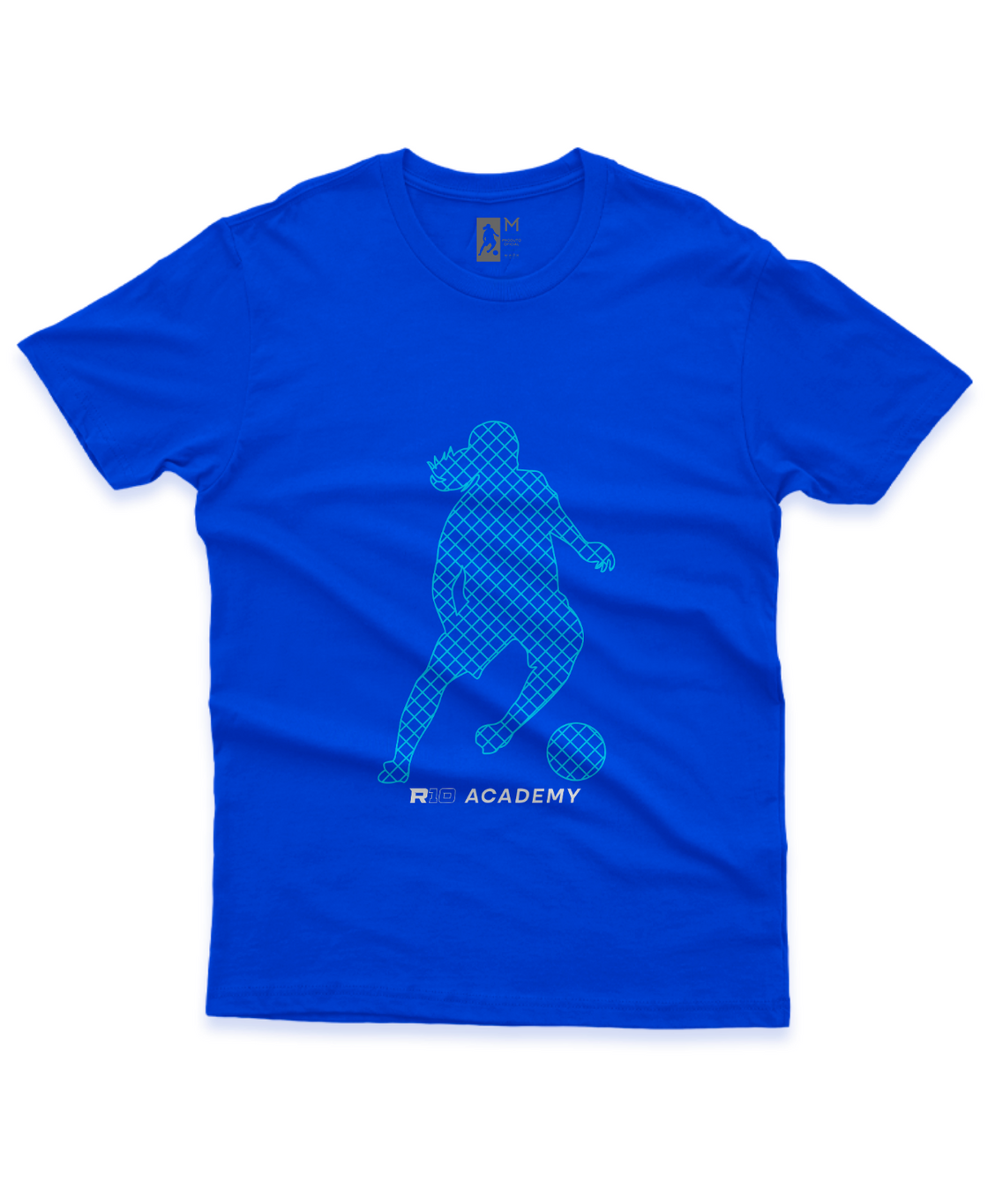 Camiseta Infantil Algodão Silhueta Trançada Azul