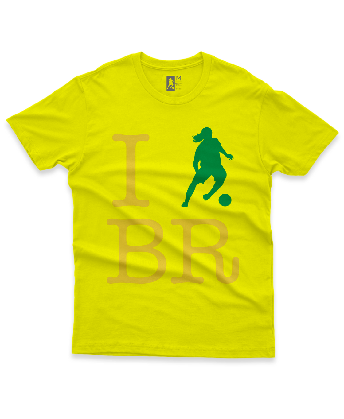 Camiseta Infantil Algodão BR Amarelo e Verde