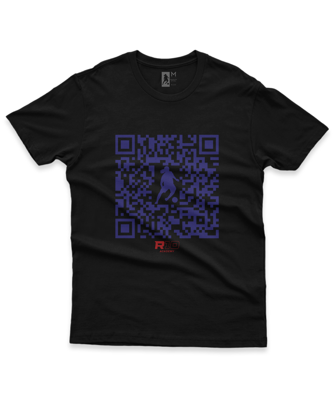 Camiseta Plus Size Algodão QR Code Azul