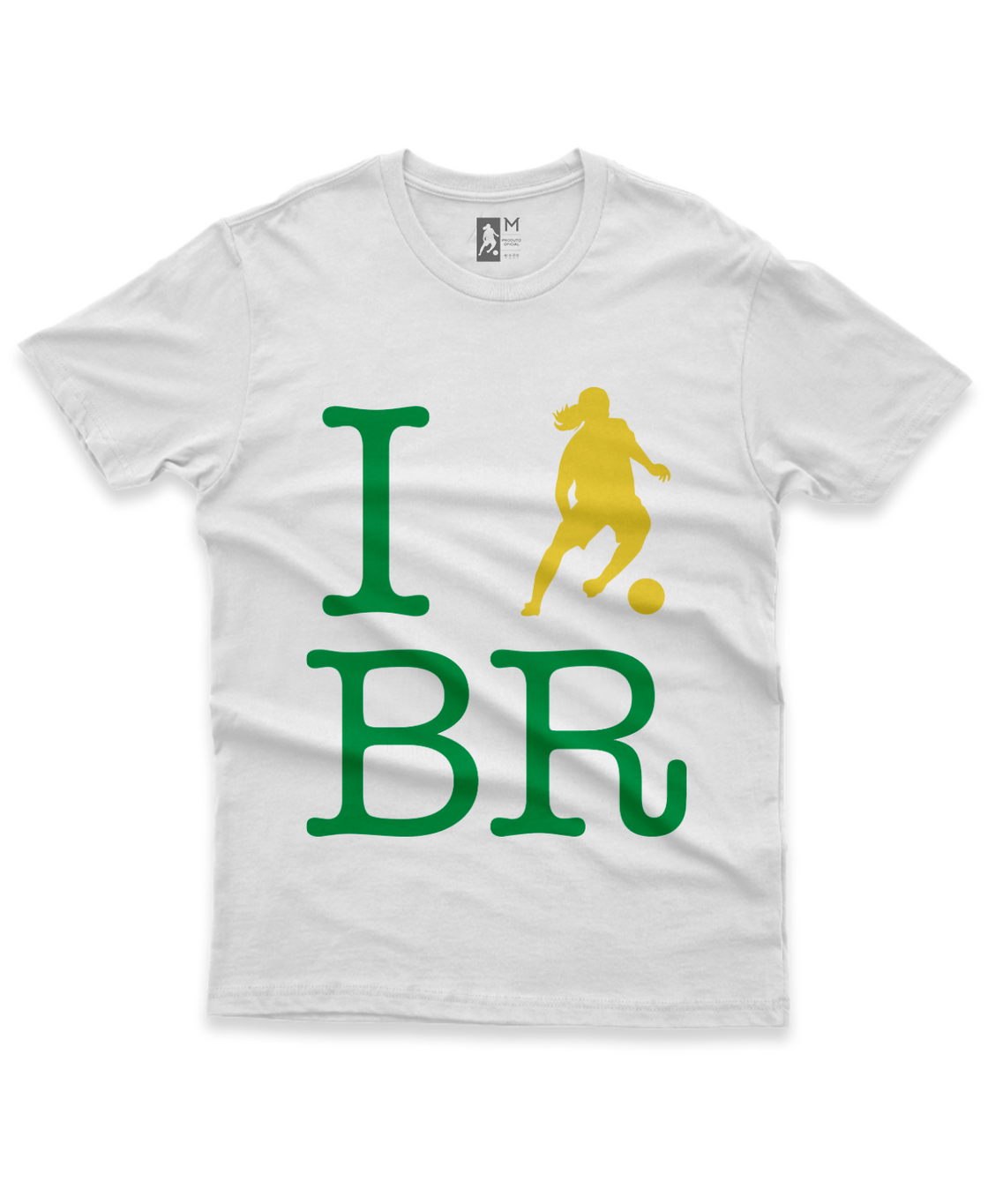 Camiseta Infantil Algodão BR Verde e Amarelo