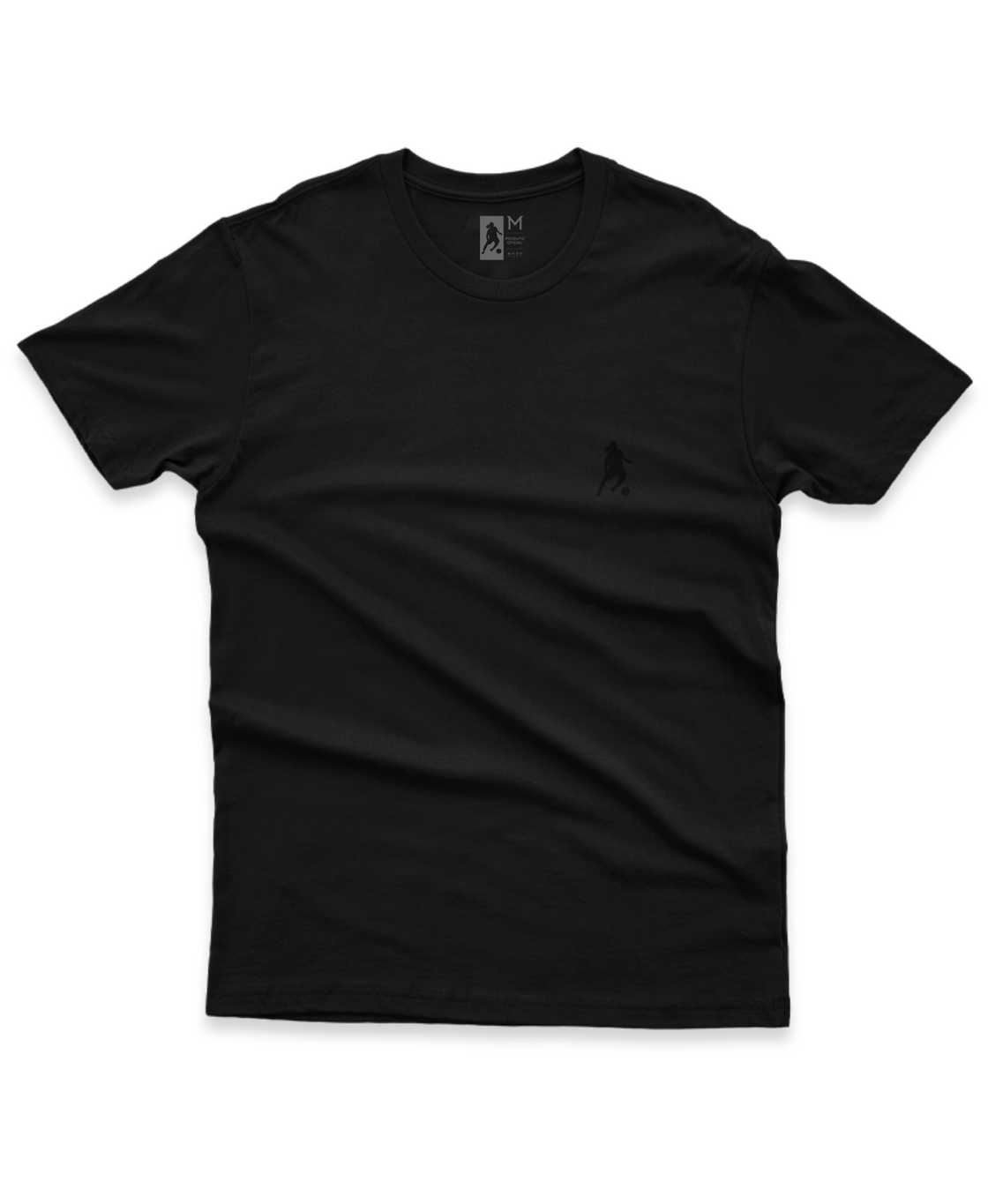 Camiseta Adulto Algodão Masculina Silhueta Preta