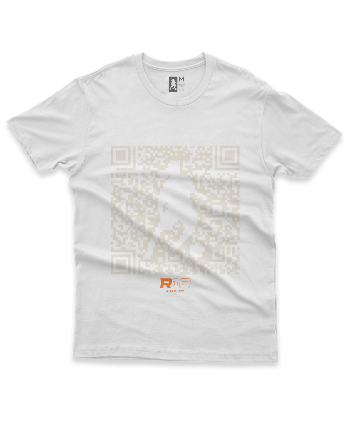 Camiseta Adulto Dry Sport UV Masculina QR Code Branco