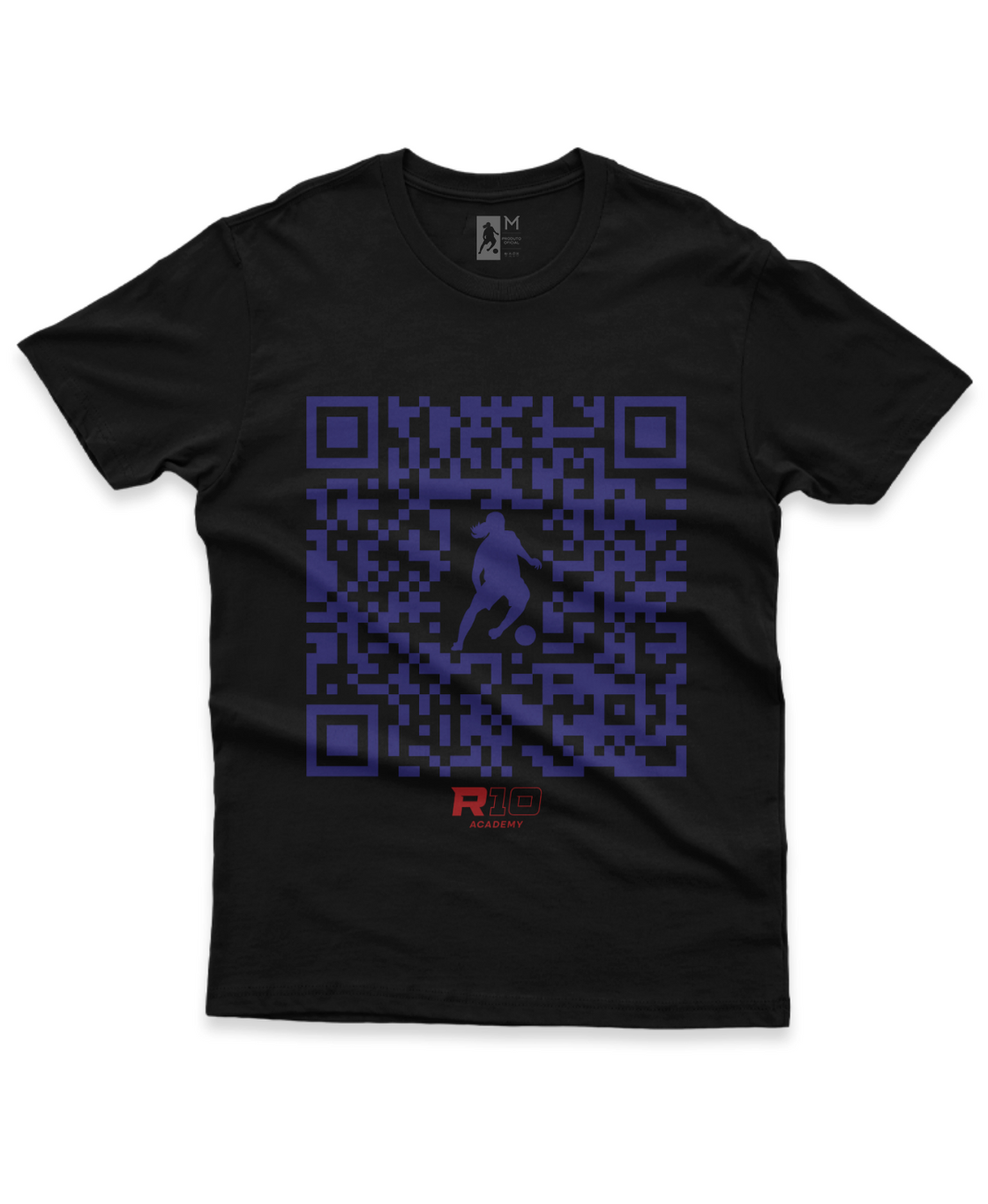 Camiseta Infantil Algodão QR Code Azul