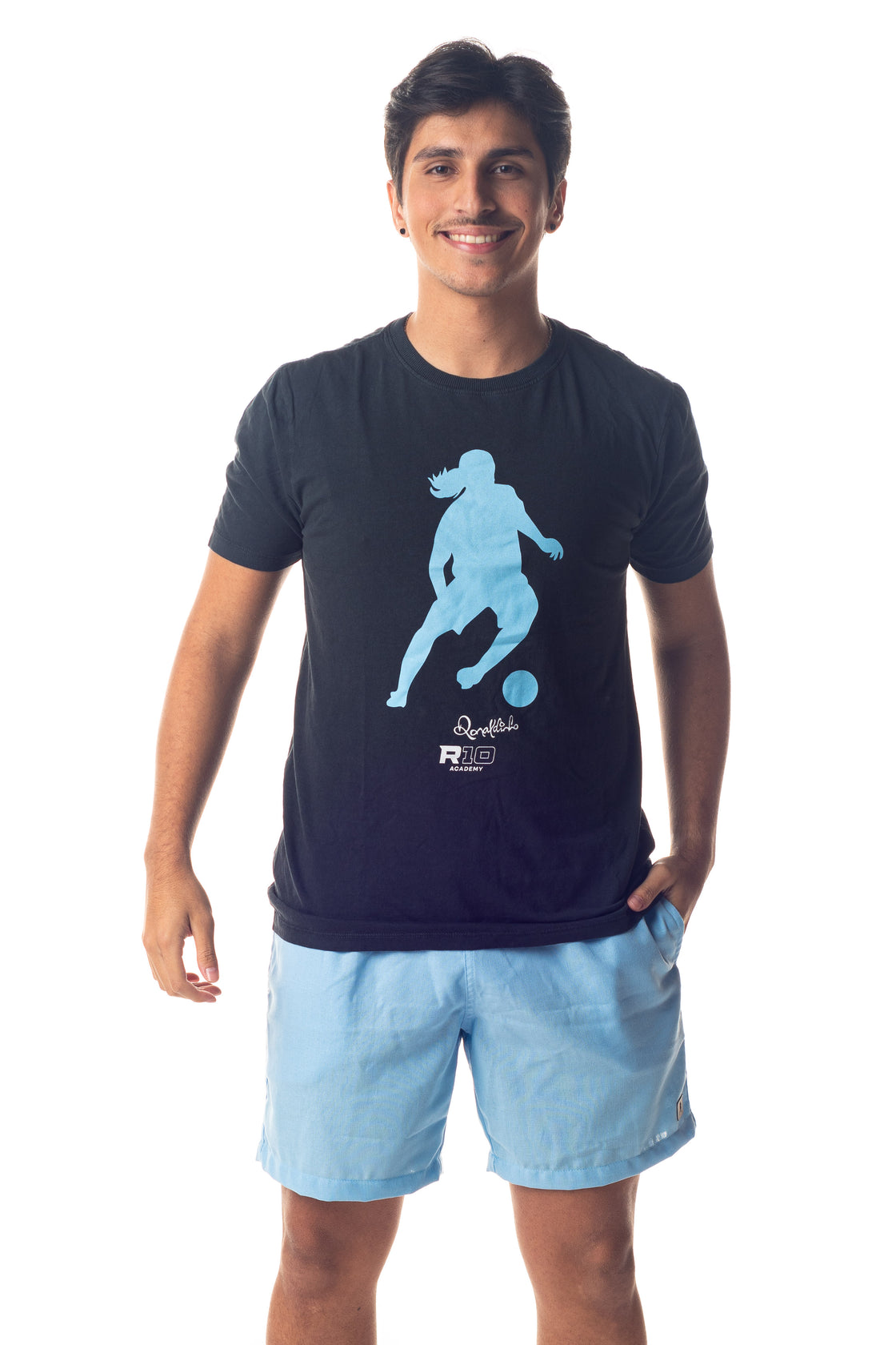 Camiseta Adulto Algodão Masculina Silhueta Dois